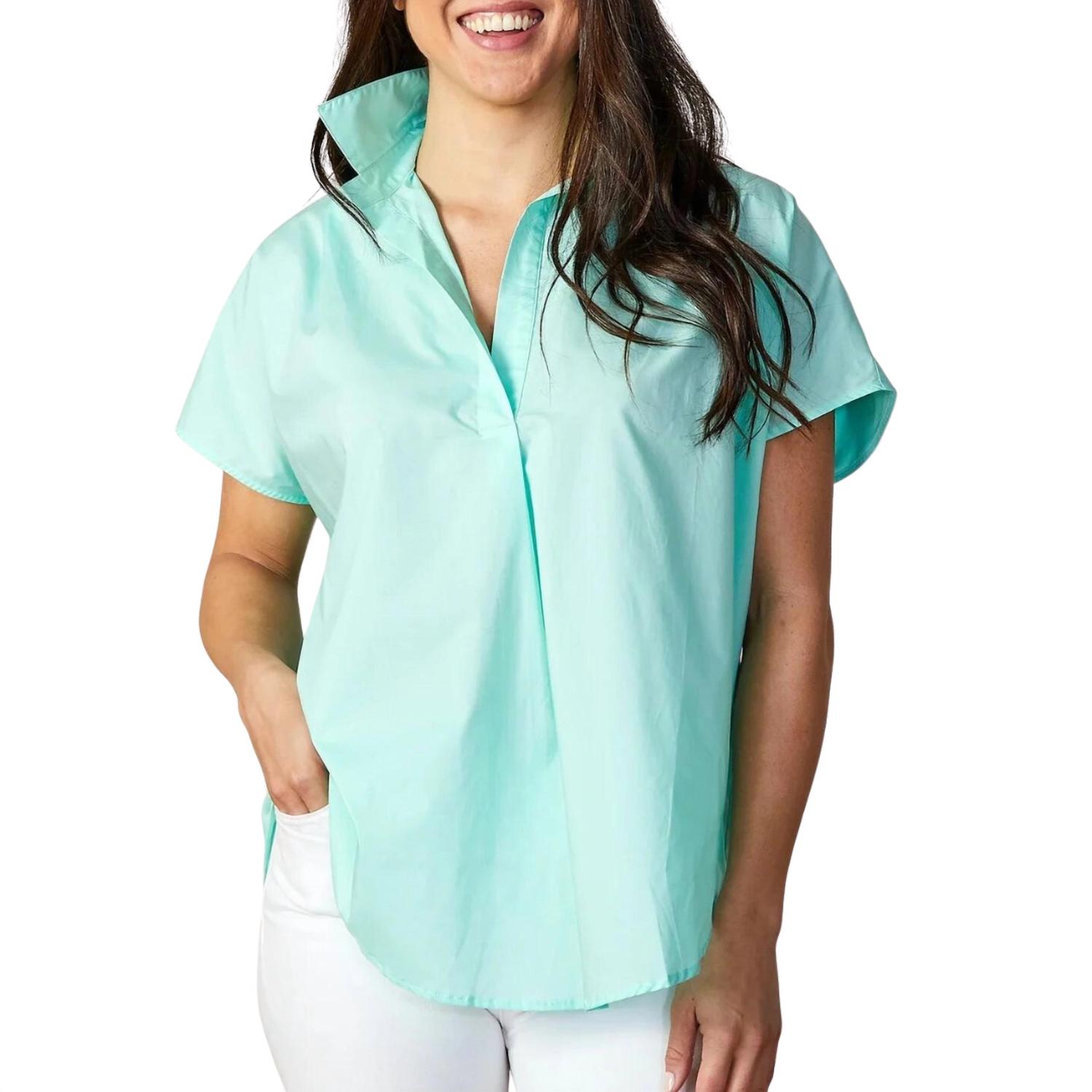 New Caryn Lawn Caryn Lawn Kelly Top In Aqua